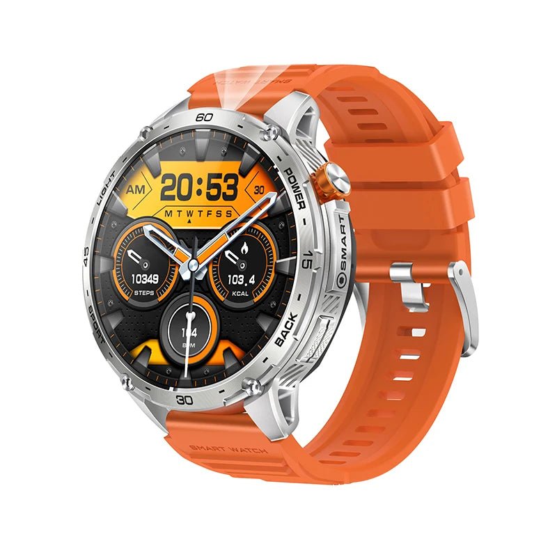 AMOLED Screen Men Women Outdoor Flashlight Smart Watch Blue Tooth Call Sports Fitness Tracker Health Sleep Monitor Smartwatch Allinoneshop-24