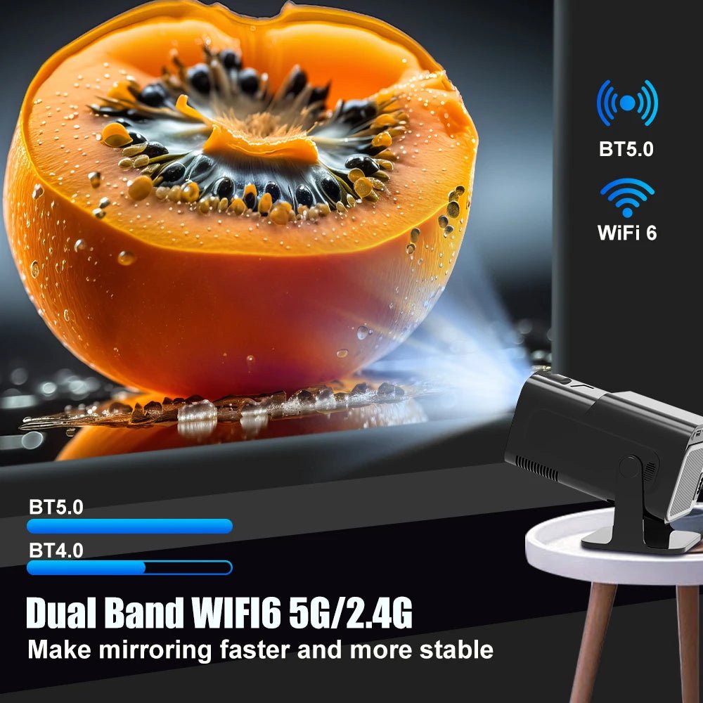 Android 11 390ANSI HY320 Projector 4K Native 1080P Dual Wifi6 BT5.0 Cinema Outdoor Portable Projetor Upgrated HY300 Allinoneshop-24