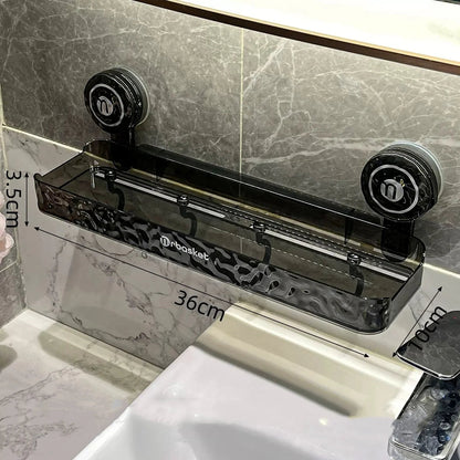 Bathroom Shelf Wall Mount Corner Shower Shelf Suction Cup Shampoo Storage Holder Shower Caddy No Drilling Bathroom Organizer Allinoneshop-24