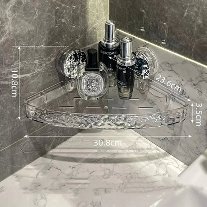 Bathroom Shelf Wall Mount Corner Shower Shelf Suction Cup Shampoo Storage Holder Shower Caddy No Drilling Bathroom Organizer Allinoneshop-24