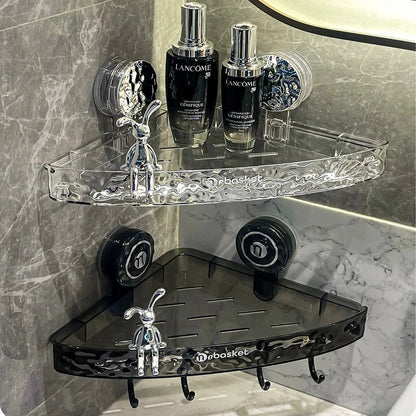 Bathroom Shelf Wall Mount Corner Shower Shelf Suction Cup Shampoo Storage Holder Shower Caddy No Drilling Bathroom Organizer Allinoneshop-24