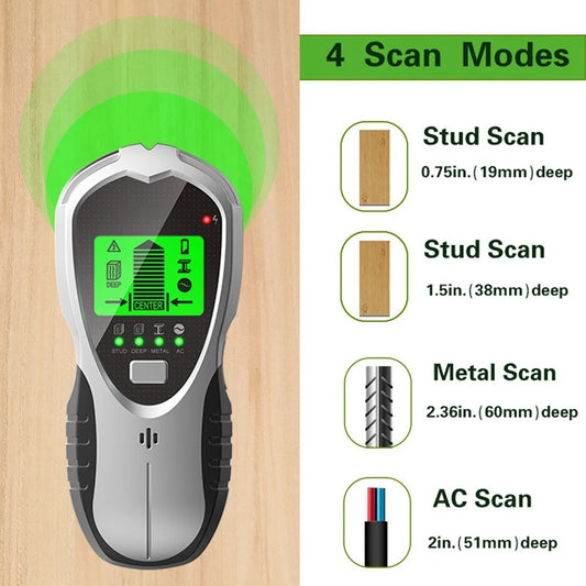 1 Piece Stud Finder Wall Scanner 4 In 1 Electronic Stud Sensor Edge Center Locator - Allinoneshop-24