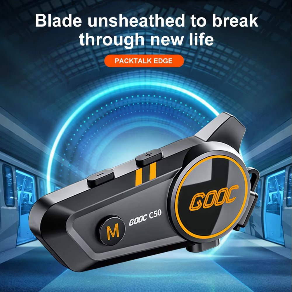 Bluetooth 5.3 Helmet Headset Wireless Hands-Free Call Phone Kit Motorcycle Waterproof Earphone MP3 Music Player Speaker for Moto Allinoneshop-24