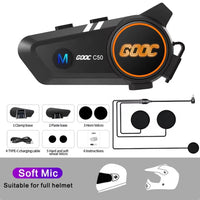 Bluetooth 5.3 Helmet Headset Wireless Hands-Free Call Phone Kit Motorcycle Waterproof Earphone MP3 Music Player Speaker for Moto Allinoneshop-24