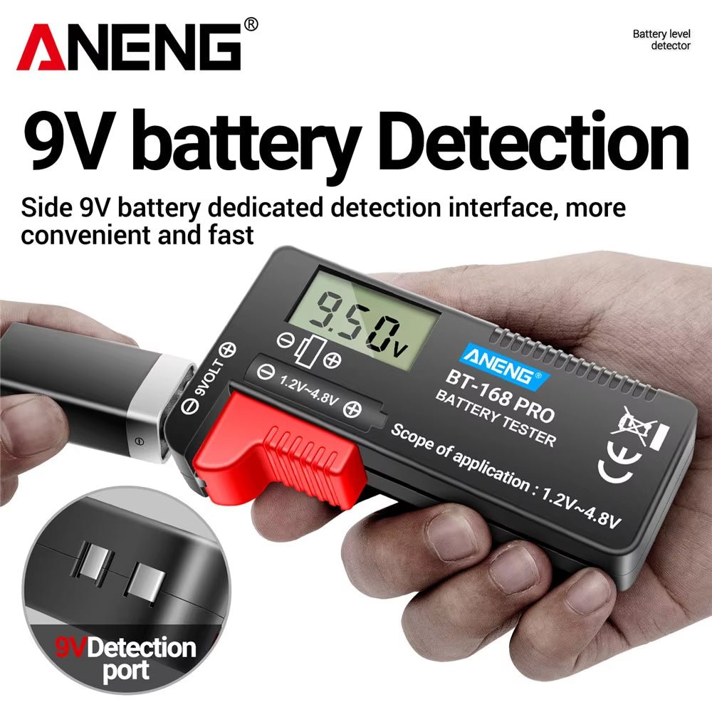 BT-168 PRO Digital Lithium Battery Capacity Tester Checkered Load Analyzer Display Check AAA AA Button Cell Universal Test Allinoneshop-24
