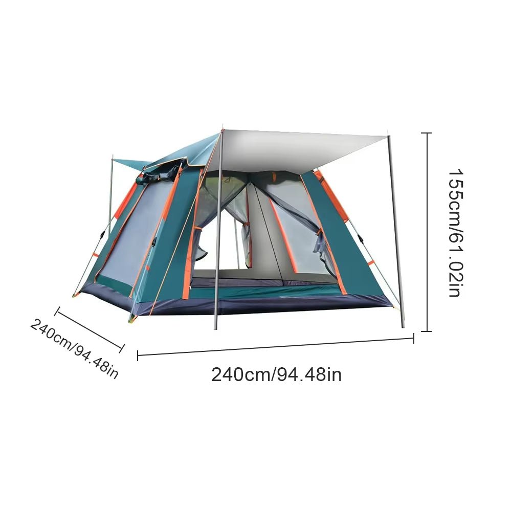Camping Tent One-Touch Tent with Canopy Folding Waterproof Tent Outdoor Camping Supplies Portable Beach Tent Shower Toilet Tent Allinoneshop-24