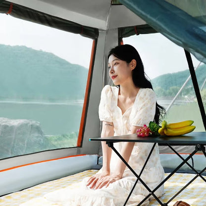 Camping Tent One-Touch Tent with Canopy Folding Waterproof Tent Outdoor Camping Supplies Portable Beach Tent Shower Toilet Tent Allinoneshop-24