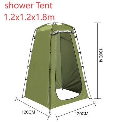 Camping Tent One-Touch Tent with Canopy Folding Waterproof Tent Outdoor Camping Supplies Portable Beach Tent Shower Toilet Tent Allinoneshop-24