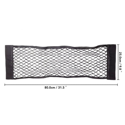 Car Back Rear Mesh Trunk Seat Elastic String Net Magic Sticker Universal Storage Bag Pocket Cage Auto Organizer Seat Back Bag Allinoneshop-24