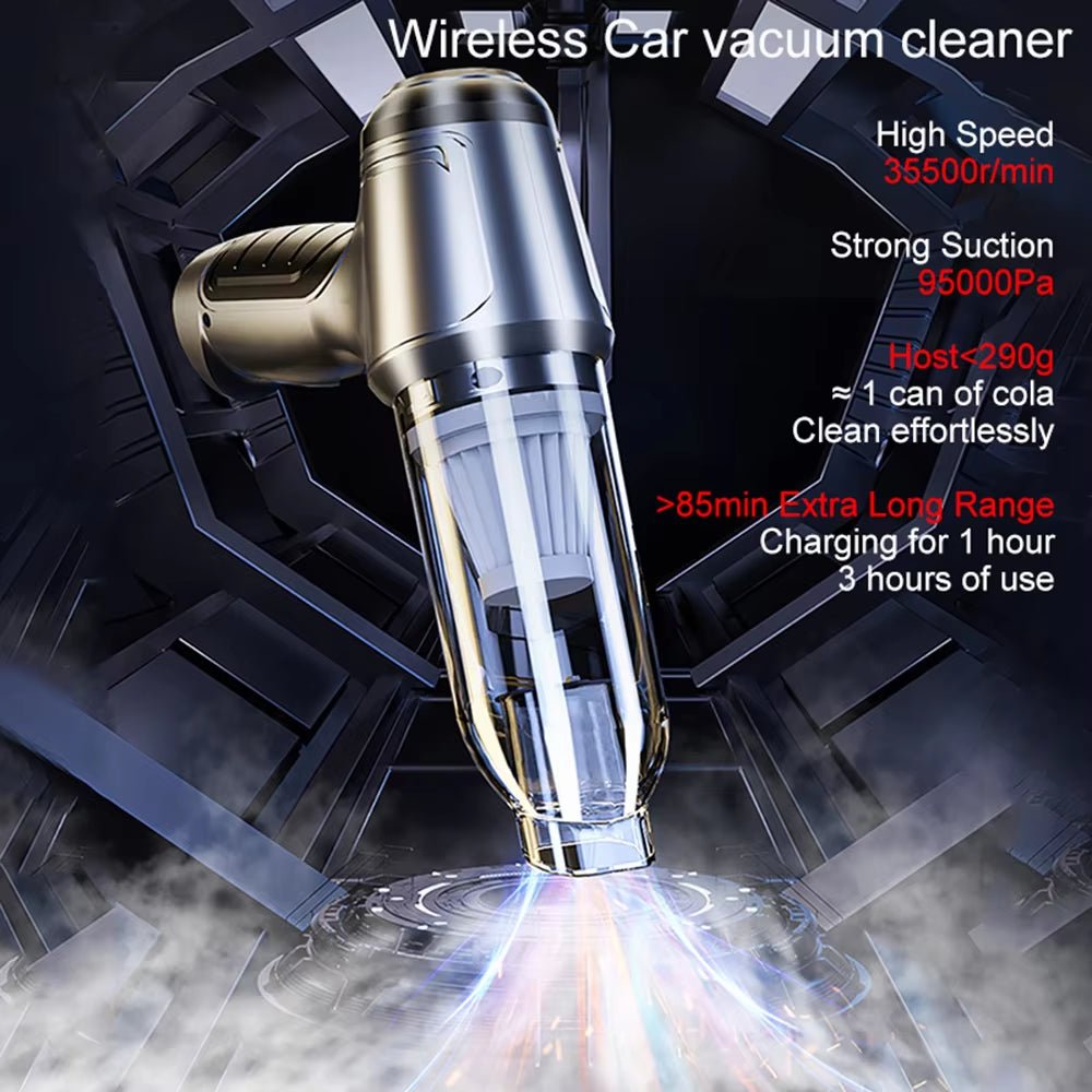 Car Vacuum Cleaner 95000PA Strong Suction Handheld Wireless Vacuum Cleaner for Car Household Portable Vacuum Cleaner Blower Allinoneshop-24