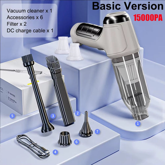 Car Vacuum Cleaner 95000PA Strong Suction Handheld Wireless Vacuum Cleaner for Car Household Portable Vacuum Cleaner Blower Allinoneshop-24