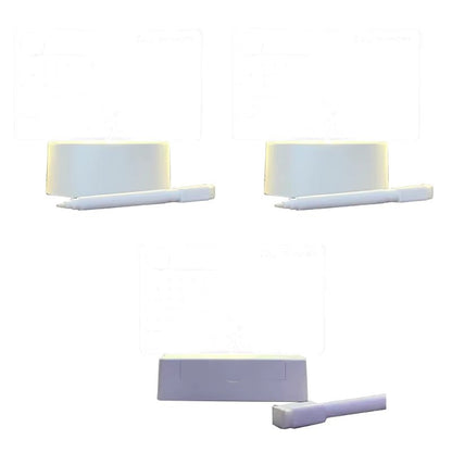 Clear Acrylic Desk Calendar Planner LED Night Light with Stand Erasable Marker Office Calendar Planner Allinoneshop-24