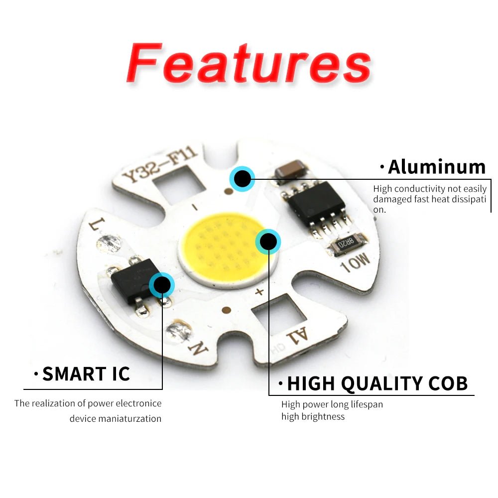 Cob Led Chip Lights Spotlights Lamp 220V Smart 3W 5W 7W 9W 10W 12W Lamp for Flood Light Rectangular No Need Driver Lampara Diy Allinoneshop-24
