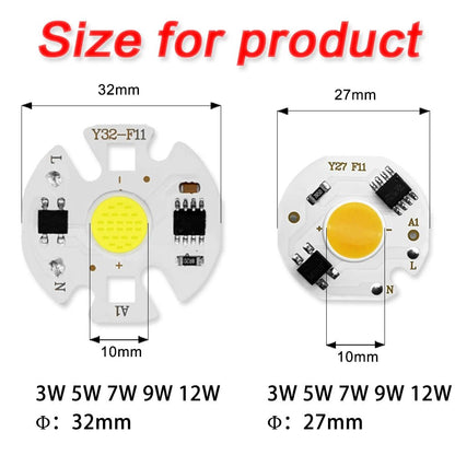 Cob Led Chip Lights Spotlights Lamp 220V Smart 3W 5W 7W 9W 10W 12W Lamp for Flood Light Rectangular No Need Driver Lampara Diy Allinoneshop-24
