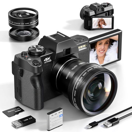 Compact Digital Photography Camera 4K WIFI Web Cam Vintage Vlog Video Recorder Youtube 48MP Camcorder 16X Digital Zoom Camera Allinoneshop-24