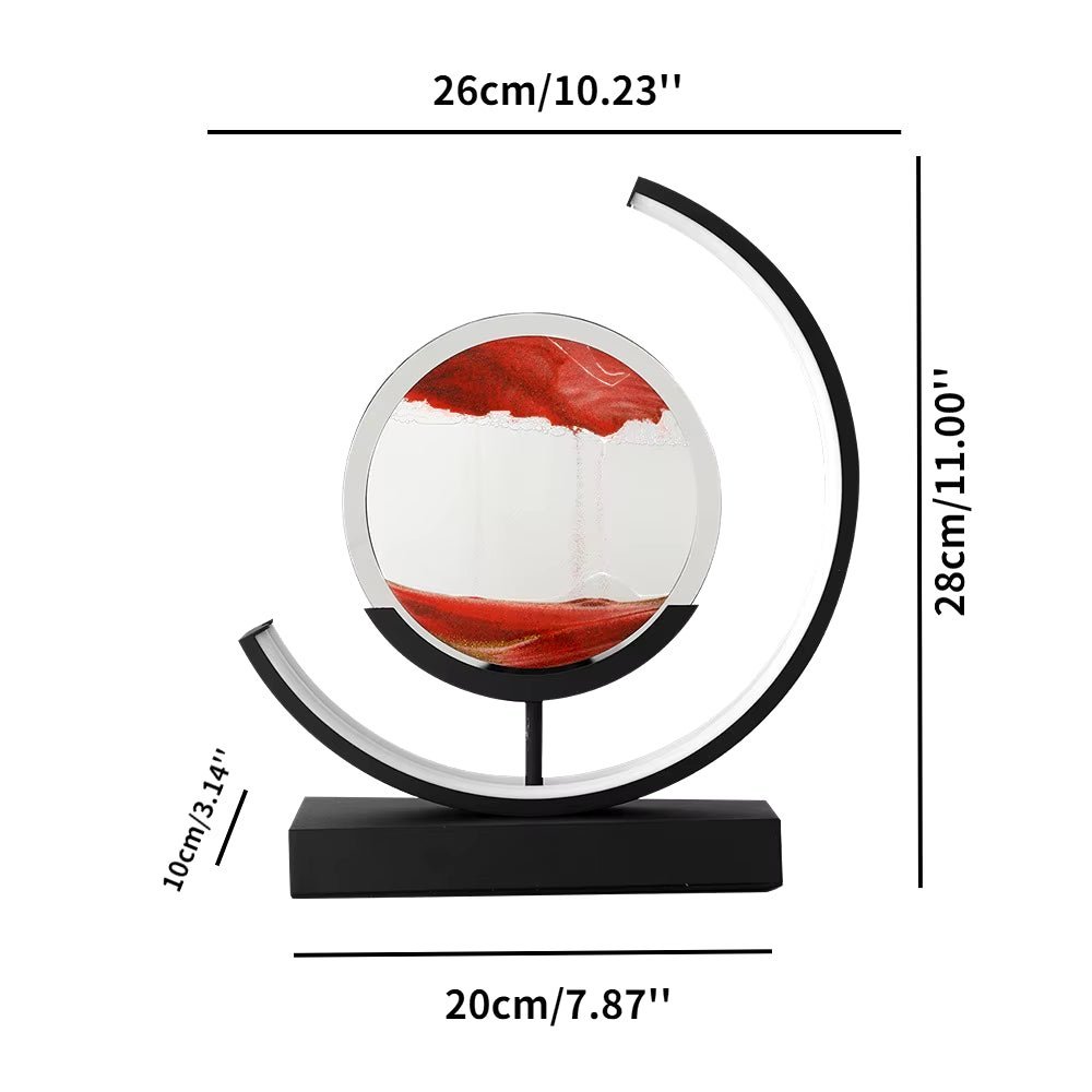 Creative LED Quicksand Art Sand Painting Hourglass Lamp Remote Control 360° Rotatable for Home Bedroom Table Desk Decoration Allinoneshop-24