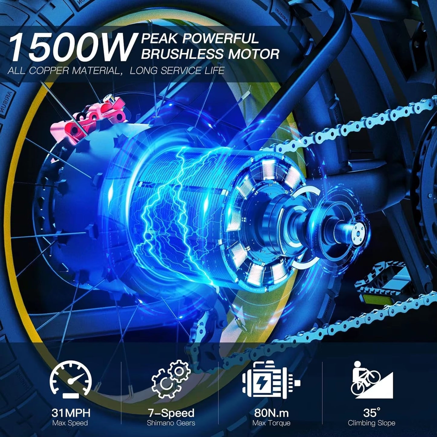 Ebike GT20 Adult Electric Motorcycle Mountain Bikes 20Inch 48V Electric Bike Fatbike Adult Motorcycles Drit Bike Allinoneshop-24