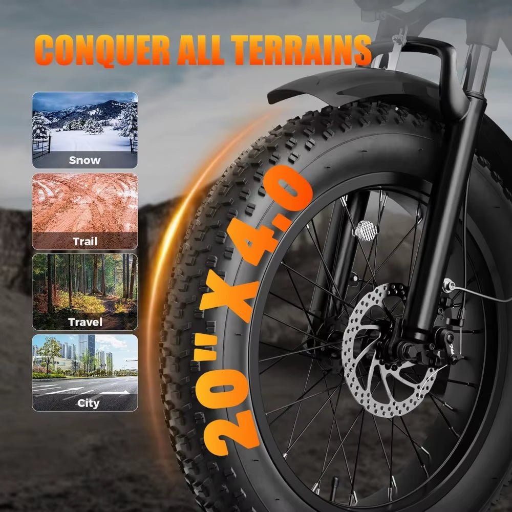 Electric Bike,1200W Peak Upgrade Motor & 30MPH & 70Miles] Full Suspension Ebike with 48V 13Ah Removable Battery Electric Bicycle Allinoneshop-24