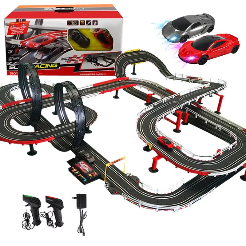 Electric Track Railway Remote Control Car Train Toys Autorama Racing Track Circuit Voiture Slot Car Railway Toys for Boy Kids Allinoneshop-24