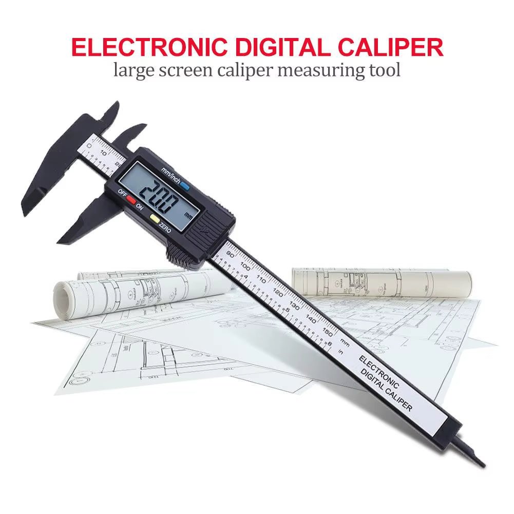 ET50 150Mm Digital Caliper Stainless Steel Fraction / MM / Inch 0.01Mm High Precision for Mechanical Components Measure Allinoneshop-24