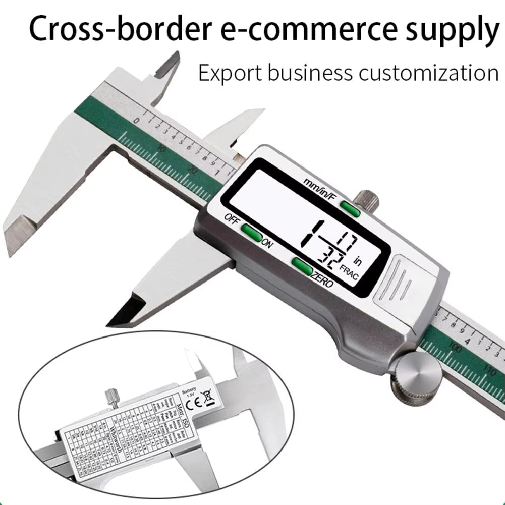 ET50 150Mm Digital Caliper Stainless Steel Fraction / MM / Inch 0.01Mm High Precision for Mechanical Components Measure Allinoneshop-24