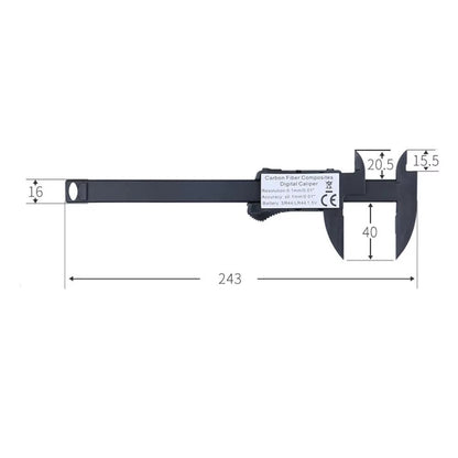 ET50 150Mm Digital Caliper Stainless Steel Fraction / MM / Inch 0.01Mm High Precision for Mechanical Components Measure Allinoneshop-24