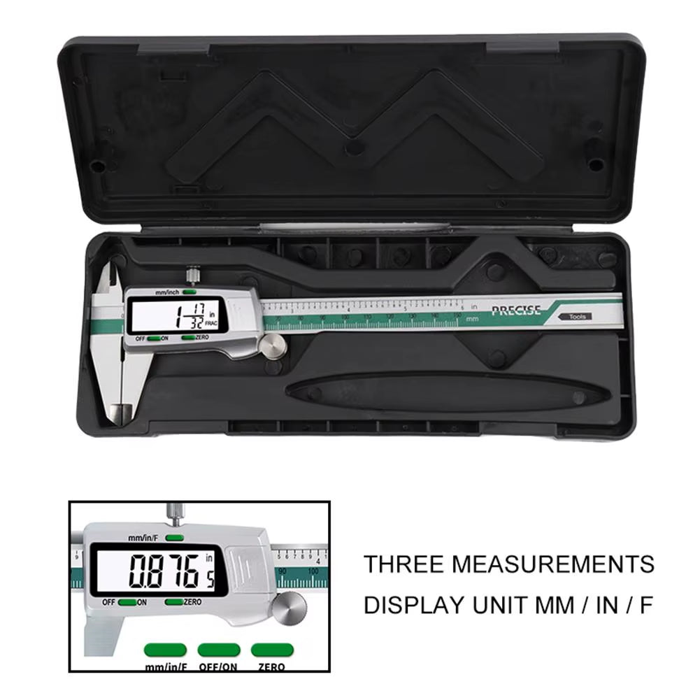 ET50 150Mm Digital Caliper Stainless Steel Fraction / MM / Inch 0.01Mm High Precision for Mechanical Components Measure Allinoneshop-24