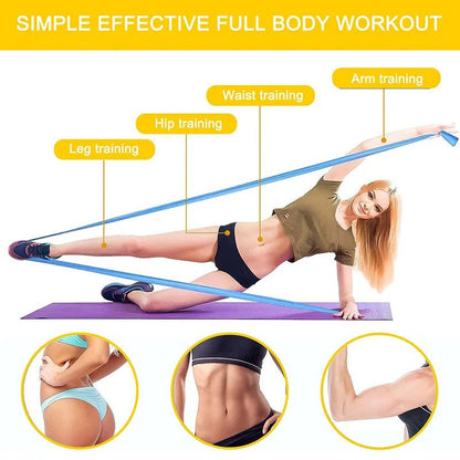 Exercise Resistance Bands Set with 4 Resistance Levels TPE Elastic Band for Fitness Workout Rehab Strength Training Yoga Pilates Allinoneshop-24