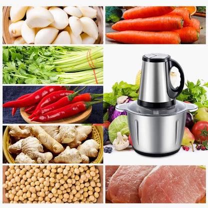 Factory Wholesale Kitchen Home Vegetable Meat Chopper Food Processor Stainless Steel 2L 3L 5L Mincer Electric Meat Grinders Allinoneshop-24