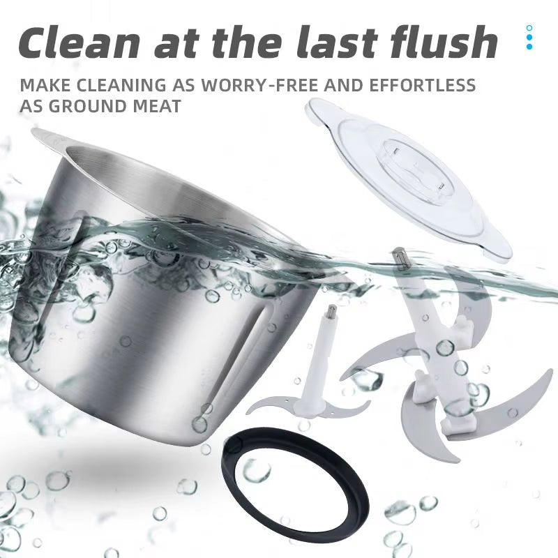 Factory Wholesale Kitchen Home Vegetable Meat Chopper Food Processor Stainless Steel 2L 3L 5L Mincer Electric Meat Grinders Allinoneshop-24