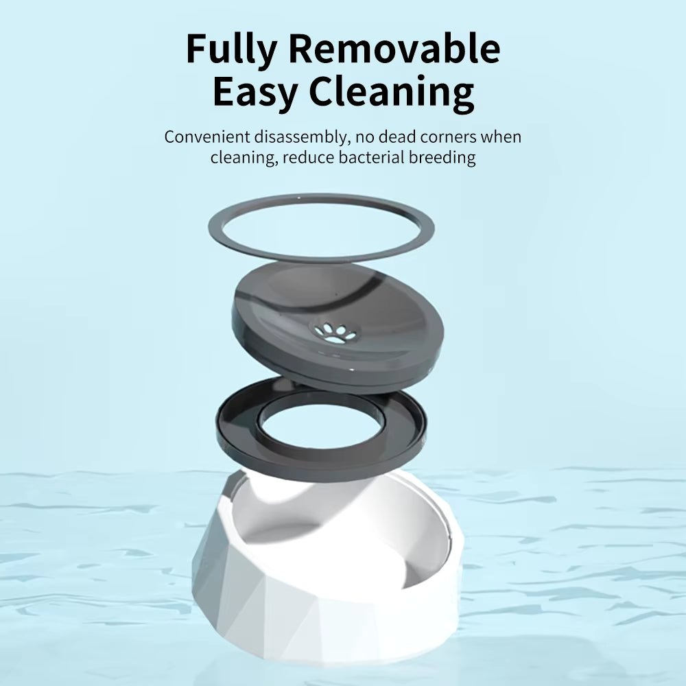 Floating Non-Wetting Mouth Cat Bowl without Spill, Drinking Water Dispenser, Anti-Over Dog Bowl, 1L, 1.5L Allinoneshop-24