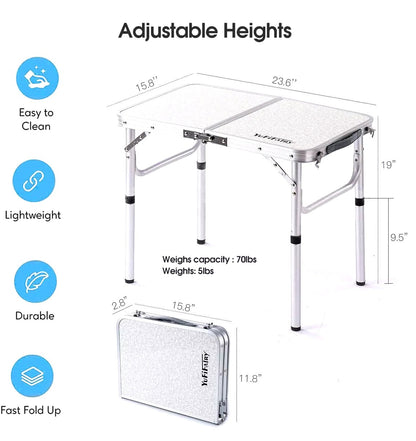 Foldable Portable Camping Table Outdoor Furniture Camping Equipment Camping Table Stainless Steel Picnic Desk Nature Hike Allinoneshop-24