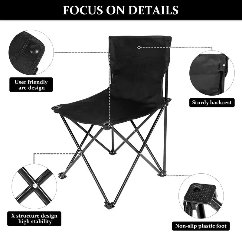 Folding Portable Camping Chair Lightweight Tourist Lounge Chairs Fishing Chair Outdoor Furniture Nature Hike Travel Beach Garden Allinoneshop-24