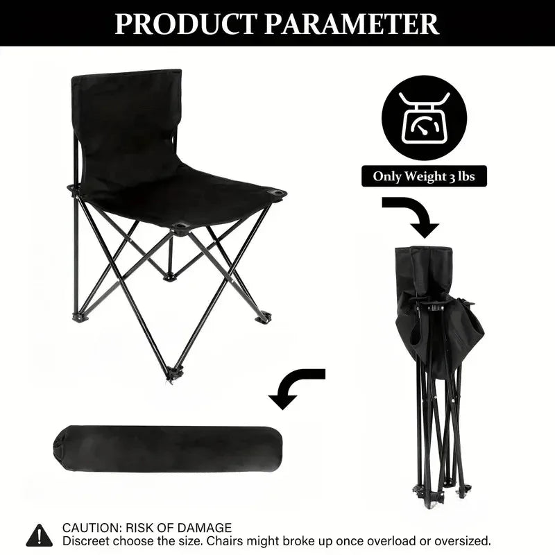 Folding Portable Camping Chair Lightweight Tourist Lounge Chairs Fishing Chair Outdoor Furniture Nature Hike Travel Beach Garden Allinoneshop-24