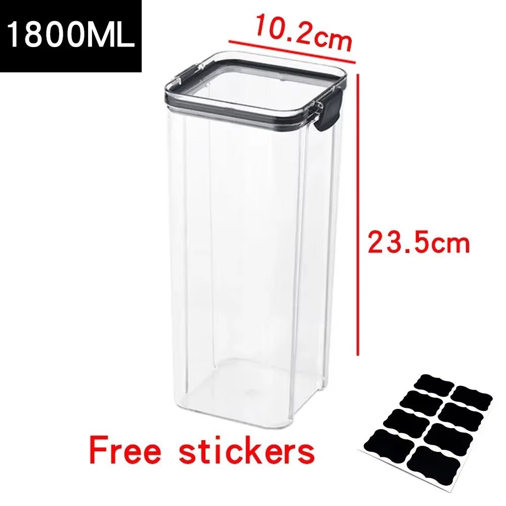 Food Storage Containers Kitchen Storage Organization Kitchen Storage Box Ducts Jars for Kitchen PET Food Container Box Lid Allinoneshop-24