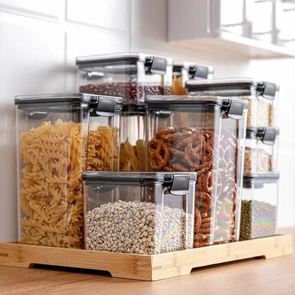 Food Storage Containers Kitchen Storage Organization Kitchen Storage Box Ducts Jars for Kitchen PET Food Container Box Lid Allinoneshop-24