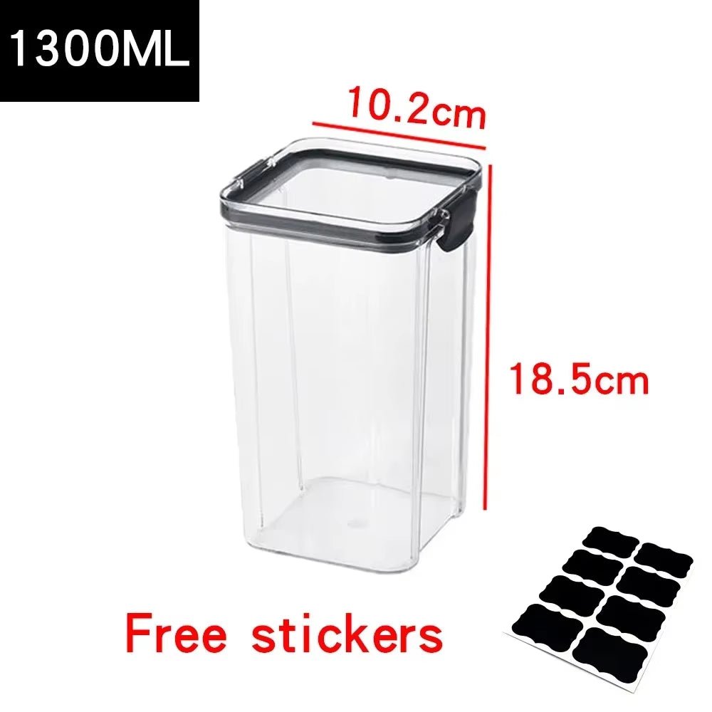 Food Storage Containers Kitchen Storage Organization Kitchen Storage Box Ducts Jars for Kitchen PET Food Container Box Lid Allinoneshop-24