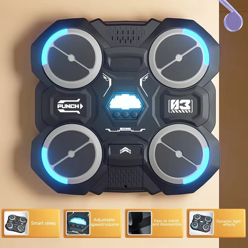 Funny Music Boxing Machine for Children Smart Music Boxing Machine Wall Mounted Decompression Wall Target Toys Boxing Trainer Allinoneshop-24