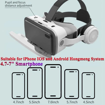 G15E VR Glasses IMAX 3D Movies Virtual Reality VR Glasses Google Cardboard Box VR Helmet for 4.7-7" Phone,Support Game Joystick Allinoneshop-24