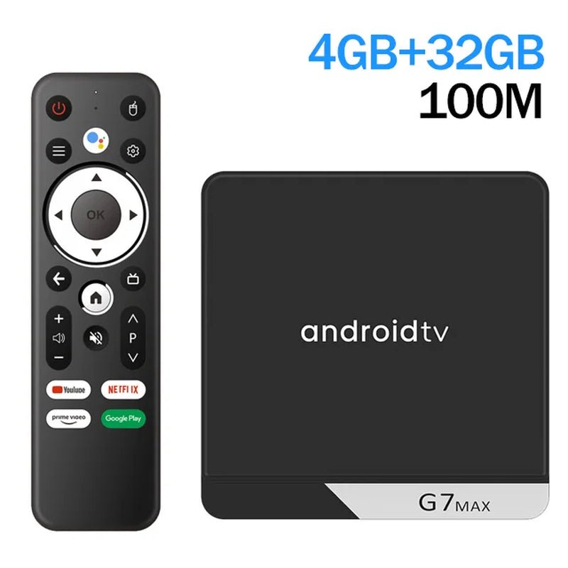 G7 Max Smart TV Box Android 11 S905X4 4GB 64GB 1000M AV1 4K HD 2.4Ghz/5Ghz Dual Wifi USB3.0 Set Top Box Media Player 4GB 32GB Allinoneshop-24