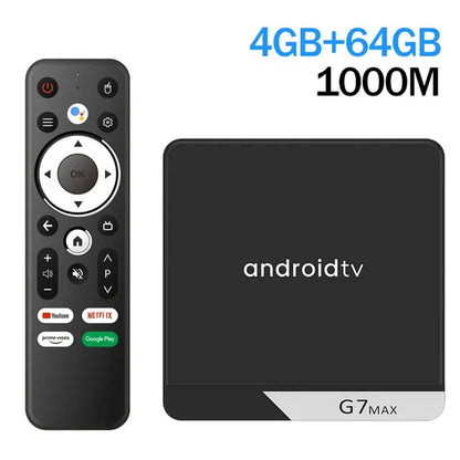 G7 Max Smart TV Box Android 11 S905X4 4GB 64GB 1000M AV1 4K HD 2.4Ghz/5Ghz Dual Wifi USB3.0 Set Top Box Media Player 4GB 32GB Allinoneshop-24
