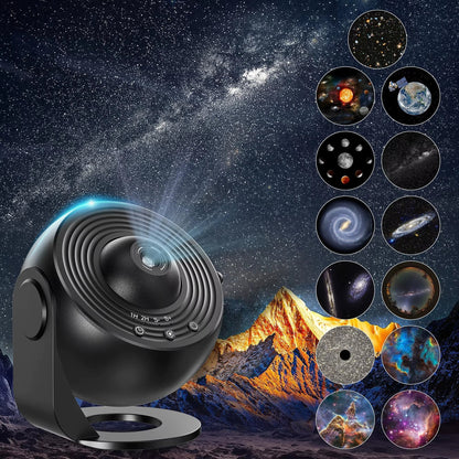 Galaxy Projector Night Light 360° Rotating Starry Sky LED Lamp for Kids Bedroom Home Decor & Gifts Allinoneshop-24