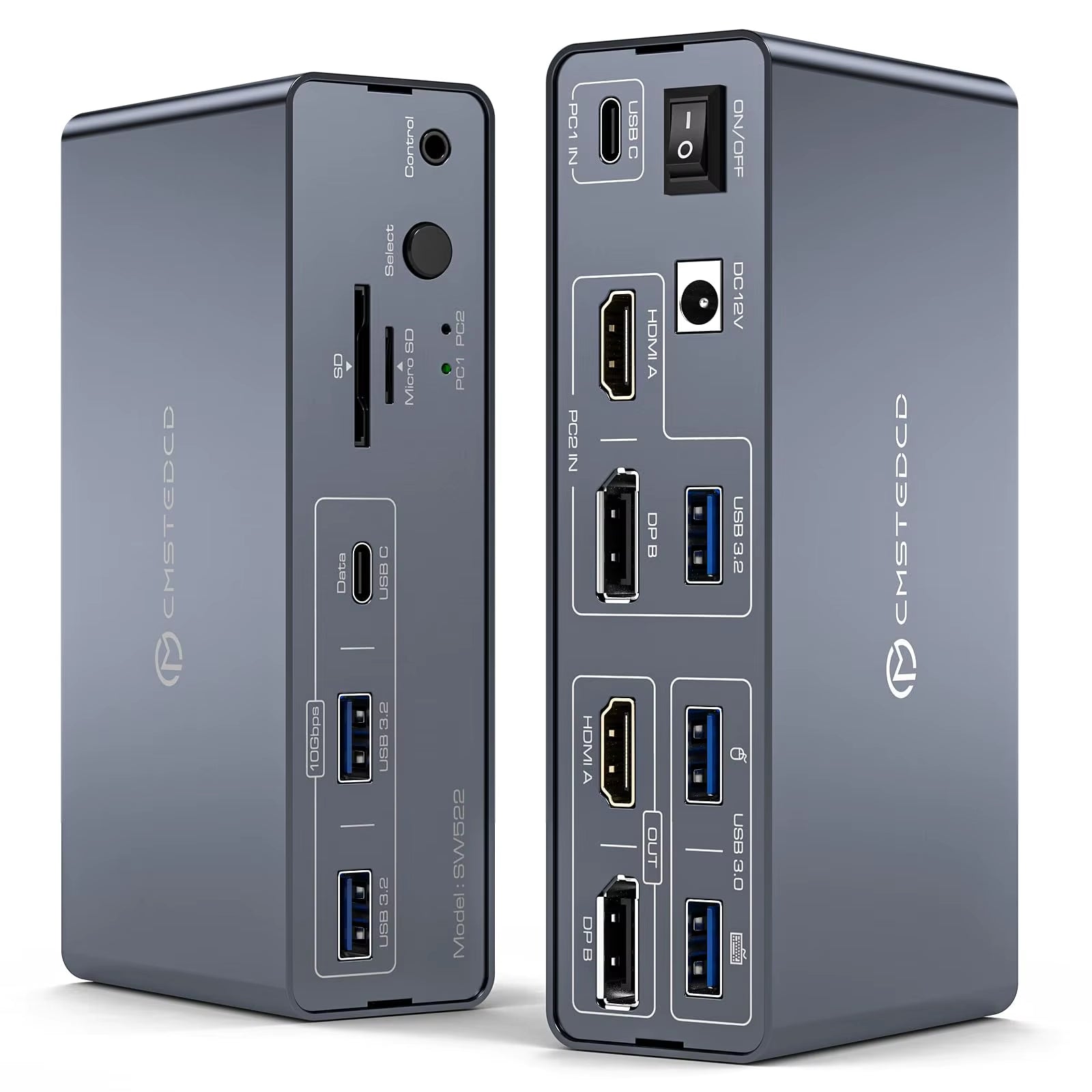 HDMI Displayport USB C Docking Station Dual Monitor for Laptop & Desktop (13-In-1) MST DP1.4 4K@120Hz+Hdmi2.0 4K@60Hz,10Gbp Data Allinoneshop-24