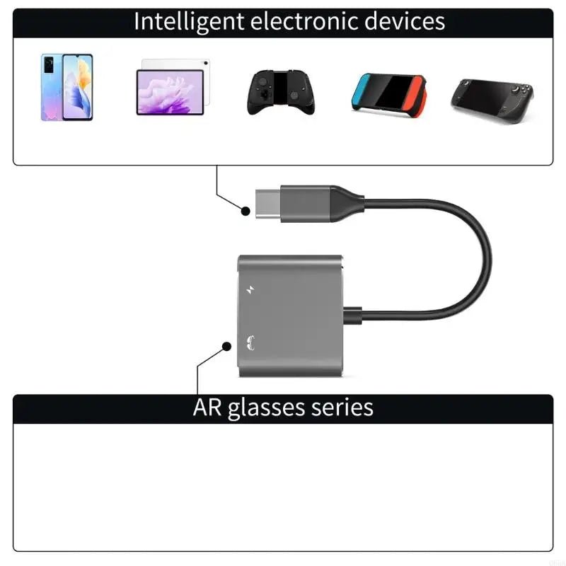 Highly Speed Type C to AR Glasses Charging Adapter  Glasses and Charging; Supports 100W Fast Charging Allinoneshop-24