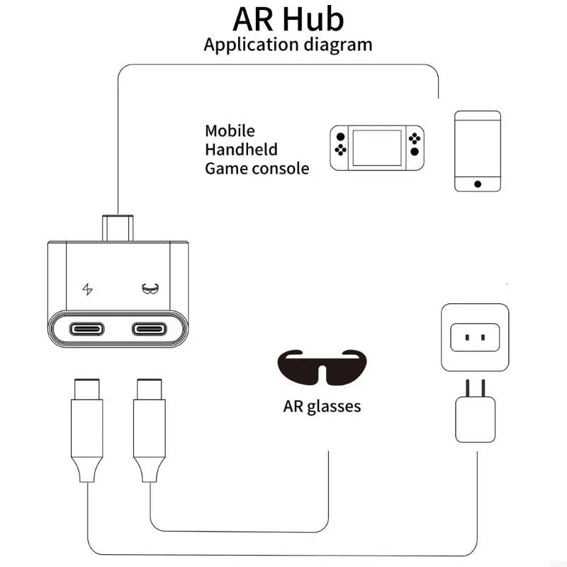 Highly Speed Type C to AR Glasses Charging Adapter  Glasses and Charging; Supports 100W Fast Charging Allinoneshop-24