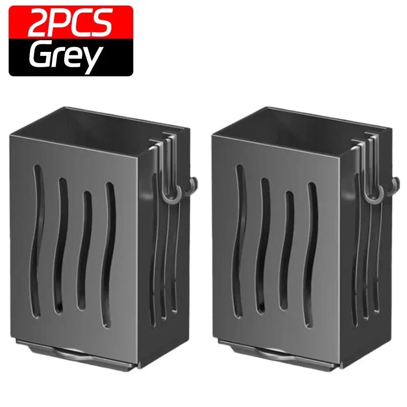 Household Kitchen Utensil Rack Multifunctional Draining Chopstick Holder Wallmounted Freestanding Cutlery Storage Plastic Holder Allinoneshop-24