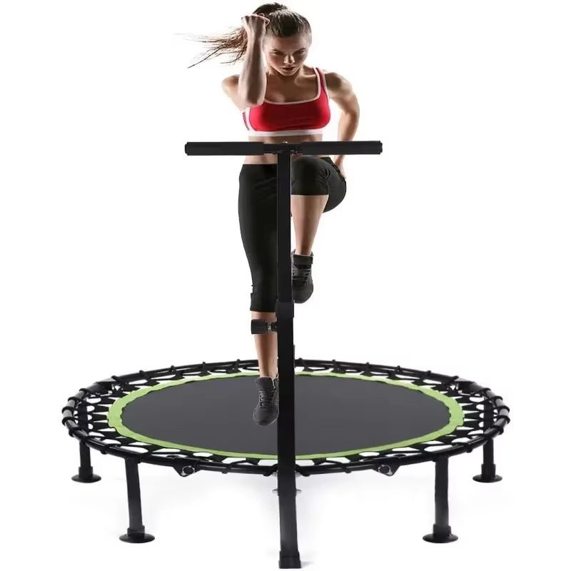 Indoor Elastic round Trampoline with Handle Fitness Gym Equipment Mini Trampoline Fitness Jumping Allinoneshop-24