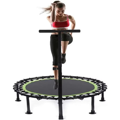 Indoor Elastic round Trampoline with Handle Fitness Gym Equipment Mini Trampoline Fitness Jumping Allinoneshop-24