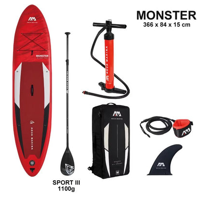 Inflatable SUP Stand up Paddle Board,Model MONSTER Bt-23Mop,Water Sport Board, Boat, Yacht, Surf, 366X84X15Cm Allinoneshop-24