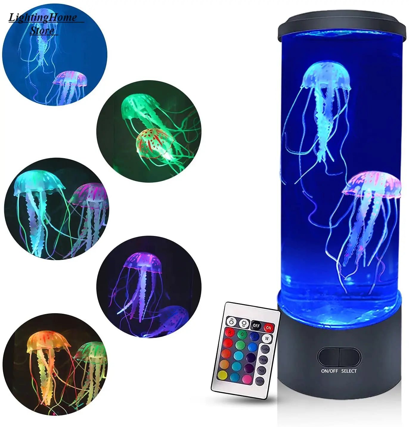 Jellyfish Lamp Color Changing Remote Control Aquarium Tank LED Night Light Birthday Gift USB Charging Relaxing Mood Allinoneshop-24